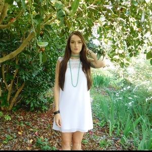 Beautiful pleated white dress